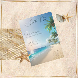 Beach Wedding Save the Date Invitation