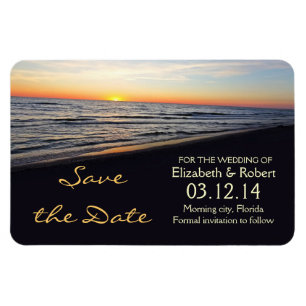 beach wedding save the date magnets