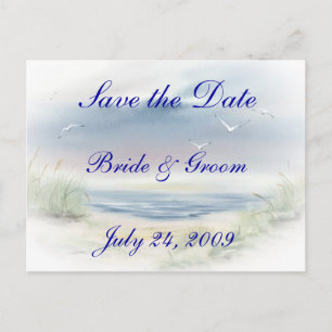 Beach Wedding Save the Date Postcard