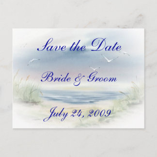 Beach Wedding Save the Date Postcard