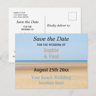Beach Wedding Save the Date Postcard