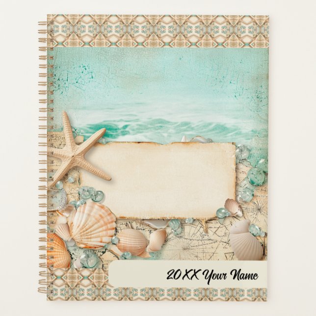 Beach wedding seashells 2 planner (Front)