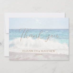 Beach Wedding Seaside/Oceanside Thank You Card