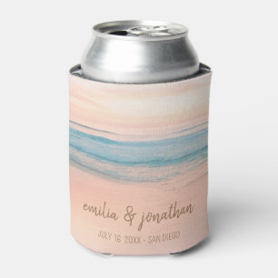 Beach Wedding Seaside/Oceanside Wedding Can Cooler