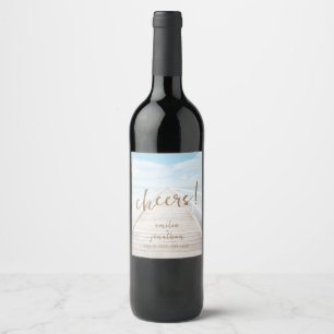 Beach Wedding Seaside/Oceanside Wedding Wine Label