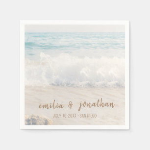 Beach Wedding Seaside Wedding Napkin
