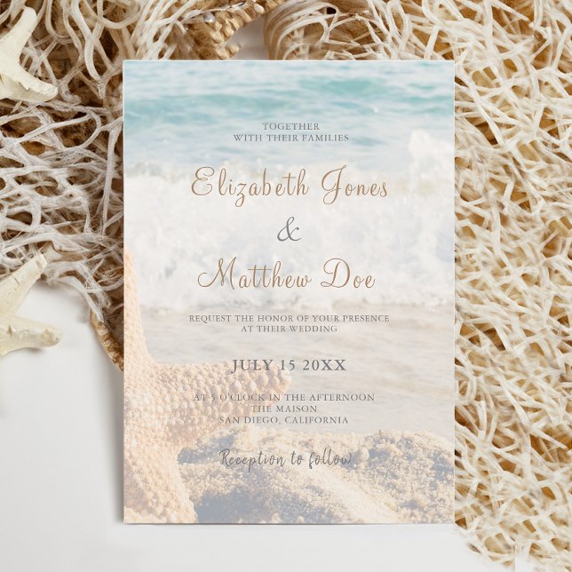 Beach Wedding - Seaside Wedding - Romantic Beach Invitation (Creator Uploaded)