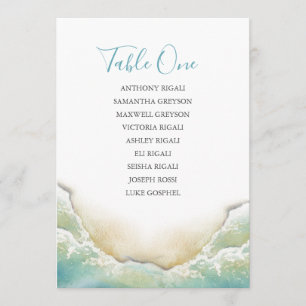 Beach Wedding Seating Chart Table Plan Invitation