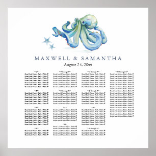 Beach Wedding Seating Chart Templates