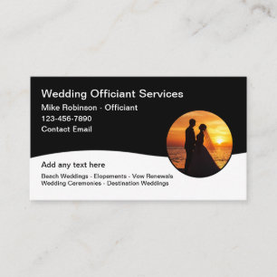 Beach Wedding Services Business Cards