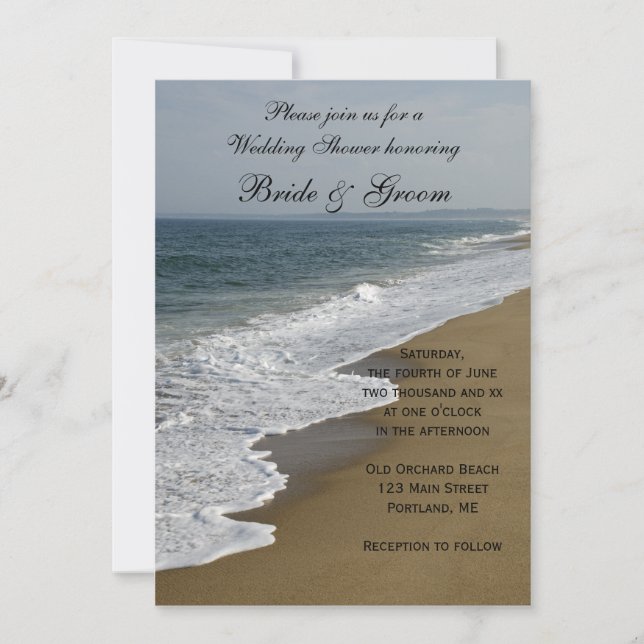 Beach Wedding Shower Invitation (Front)