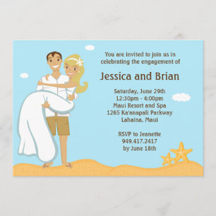 Beach Wedding Shower Invitation