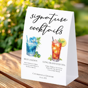 Beach Wedding Signature Cocktails Menu