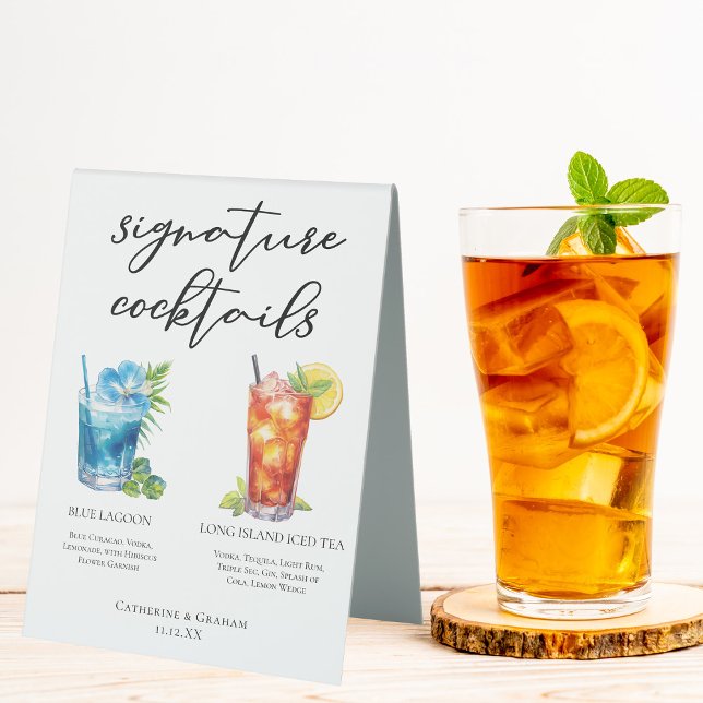 Beach Wedding Signature Cocktails Menu (Creator Uploaded)