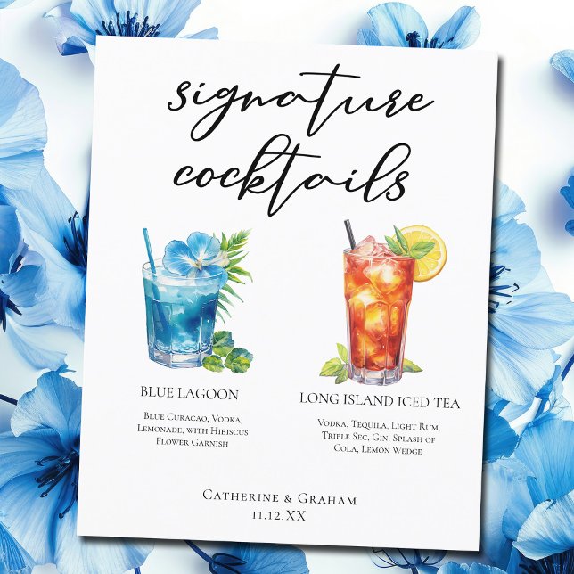 Beach Wedding Signature Cocktails Menu (Creator Uploaded)
