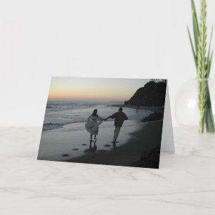 Beach Wedding Silhouette Card