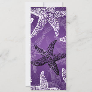 Beach Wedding Starfish Purple Invitation