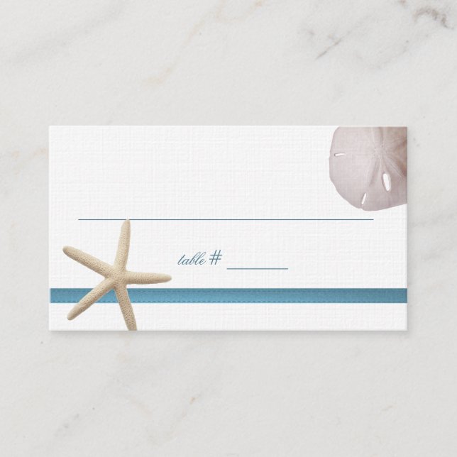 Beach Wedding Starfish Seating Card (Front)