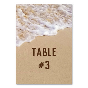 Beach Wedding Surf Table Number