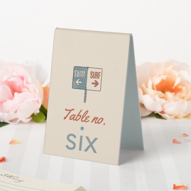 beach wedding table number  (In SItu (Wedding))