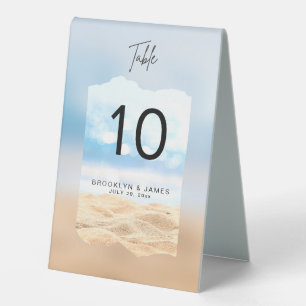 Beach Wedding Table Numbers
