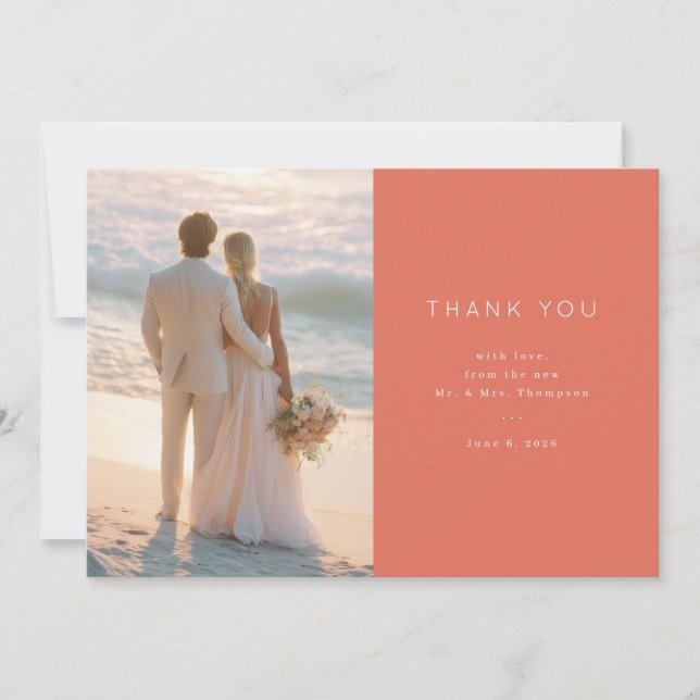 Beach Wedding Thank You Card (Front)