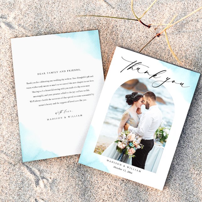 Beach Wedding Thank You Card (Creator Uploaded)