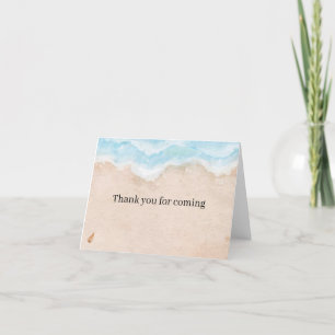 Beach wedding thank you cards