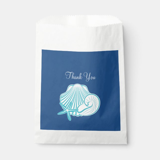 Beach Wedding Thank You Favour Bag (Front)