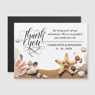 Beach Wedding Thank You Magnetic Card