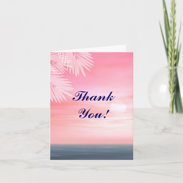 Beach wedding Thank You notecards (Front)