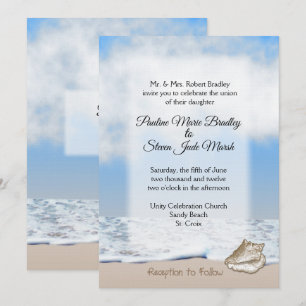 Beach Wedding Theme Invitation