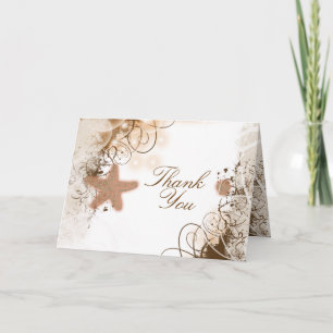 Beach wedding theme ~ thank you card