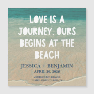 Beach Wedding Tropical Destination Save the Date