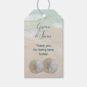 Beach Wedding Two Sand Dollars Favour Tags