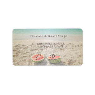 Beach Wedding Watermelon Wedding Label