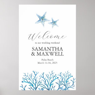 Beach Wedding Weekend Welcome Sign Starfish