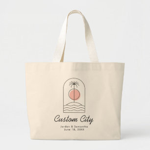 Beach Wedding Welcome Bag Personalized Large Tote