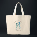 Beach Wedding Welcome Bags Seahorse<br><div class="desc">Welcome your guests in coastal style with these beach wedding welcome bags featuring two elegant seahorses in soft shades of turquoise blue and turquoise green. Perfect for destination weddings, wedding weekends, or your beach wedding bridal party, these bags add a thoughtful and stylish touch to your celebration. Use the template...</div>