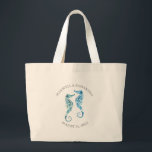 Beach Wedding Welcome Bags Seahorse<br><div class="desc">Welcome your guests in coastal style with these beach wedding welcome bags featuring two elegant seahorses in soft shades of turquoise blue and turquoise green. Perfect for destination weddings, wedding weekends, or your beach wedding bridal party, these bags add a thoughtful and stylish touch to your celebration. Use the template...</div>