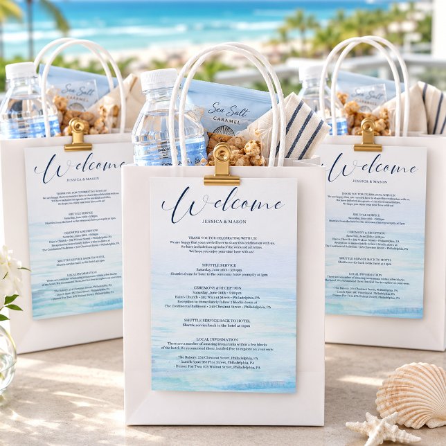 Beach Wedding Welcome Itinerary Letter Program (Creator Uploaded)