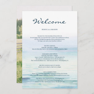 Beach Wedding Welcome Itinerary Letter Program