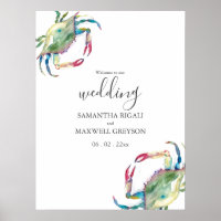 Beach Wedding Welcome Sign
