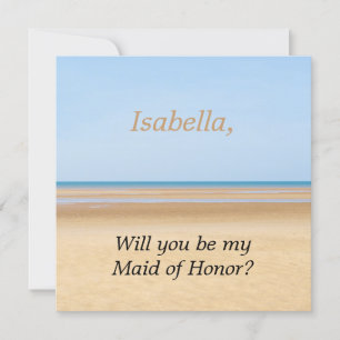 Beach Wedding Will You Be My Maid Of Honour Card