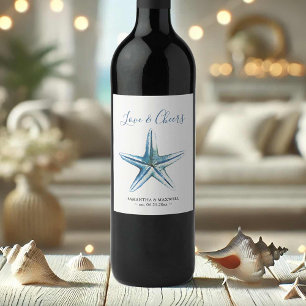 Beach Wedding Wine Labels Starfish