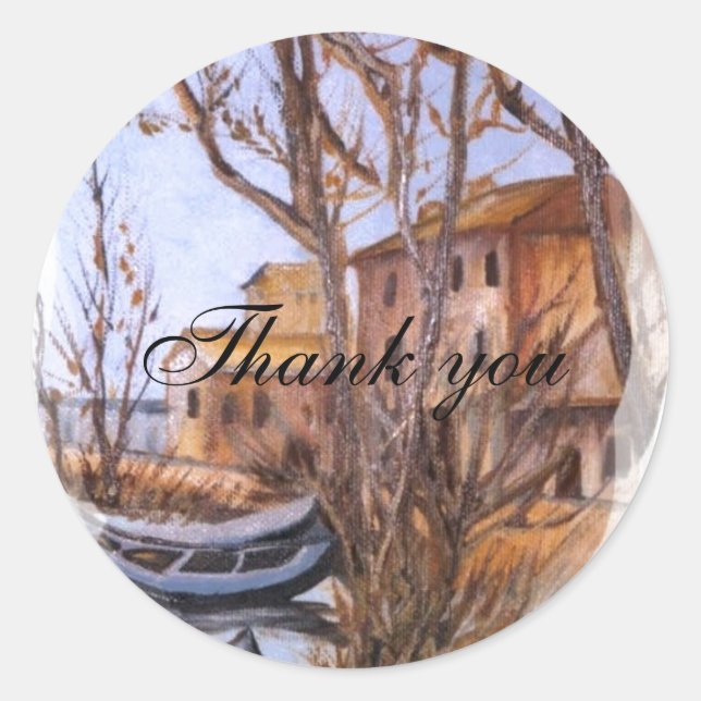 beach weddings classic round sticker (Front)