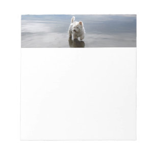 Beach Westie Reflection Stationery Paper Notepad