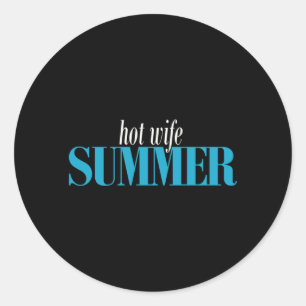 Beach Wife Summer Newlywed Bride Performance Classic Round Sticker