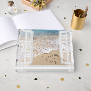 Beach Window with Quote Guest Book