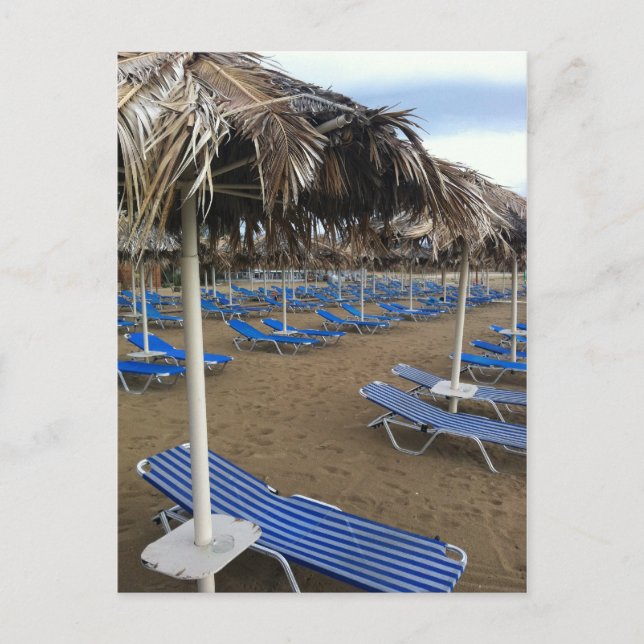 Beach with beds postcard (Front)